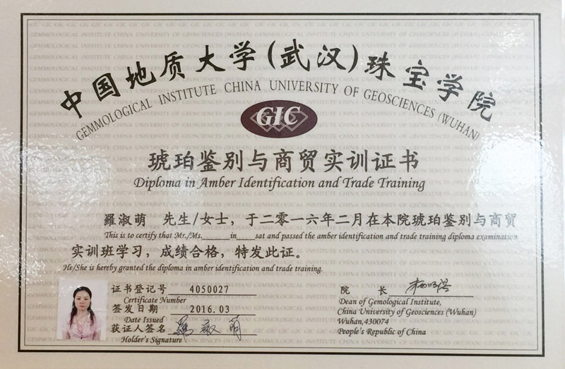 證照・GIC・琥珀鑑別